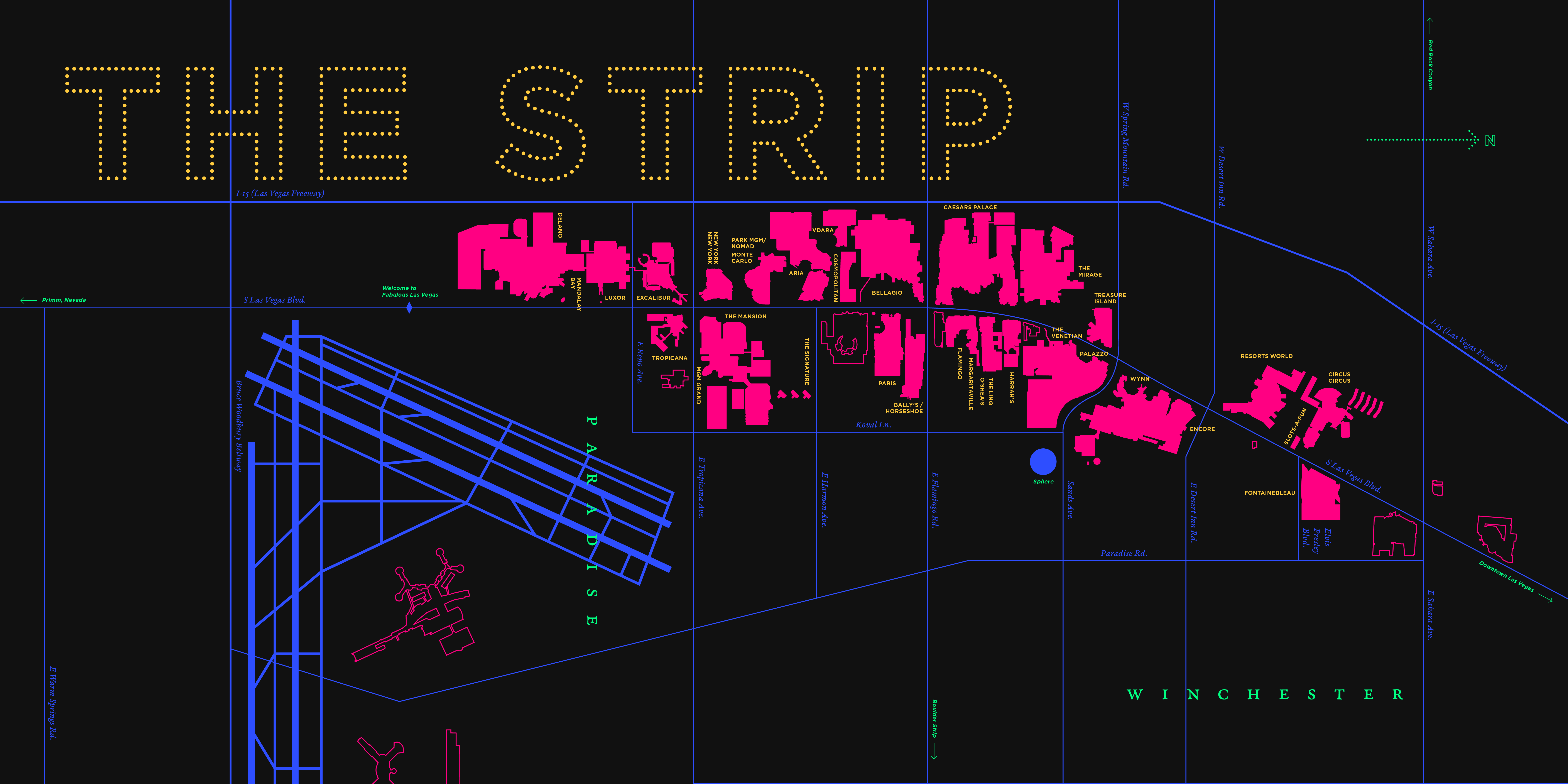 The Strip map