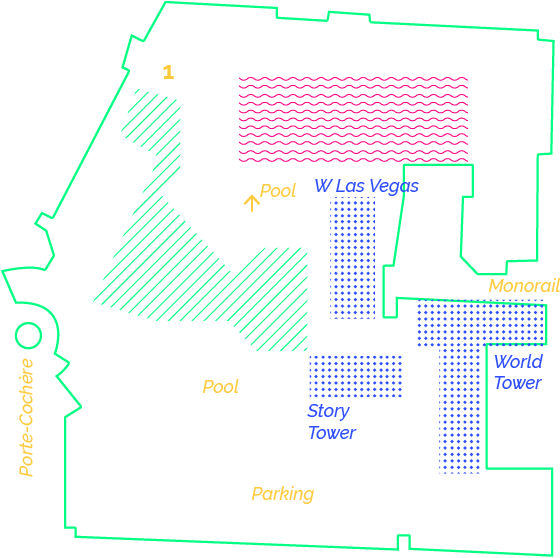 SLS Las Vegas map